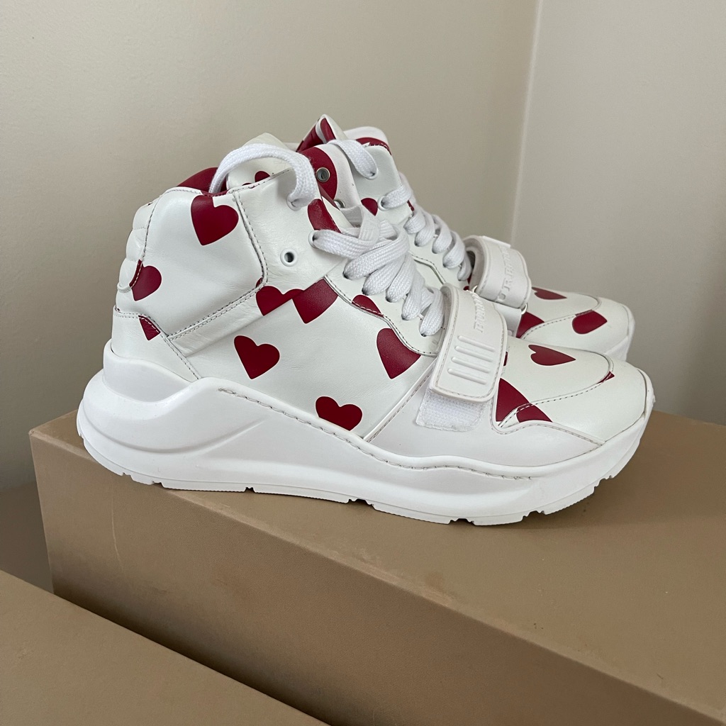 Burberry Sneakers, European Size 38, Heart Sneakers, Brand New